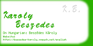 karoly beszedes business card